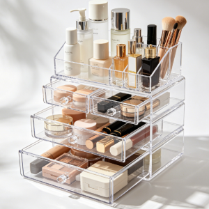 5 tier acrylic cosmetic storage organizer